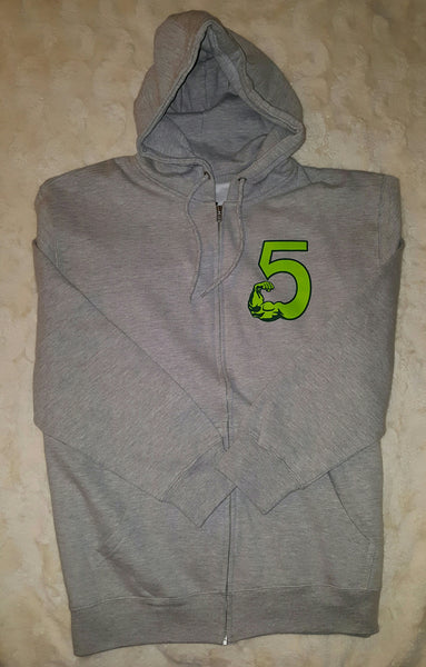 Zip-Up Hoodie with 5MORE logo on Front & Back
