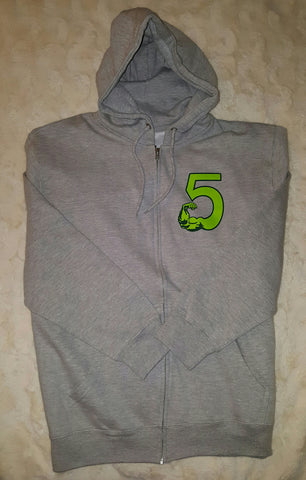 Zip-Up Hoodie with 5MORE logo on Front & Back