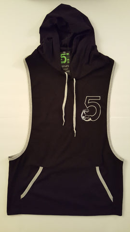Stringer Tank Top Hoodie with Grey Accent Trim