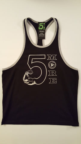 Stringer Tank Top with Grey Contrast Trim (Full Logo on size medium only)