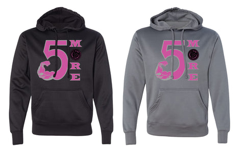 Dri-Fit Pullover Hoodie with Pink 5MORE Logo on Front